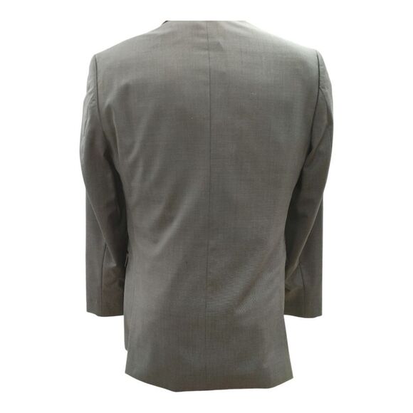 ALLURE MEN GREY BIRDS EYE CHECK SLIM FIT JACKET ONLY 40R NWOT. - Picture 4 of 7